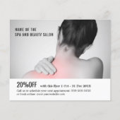 Elegant White Gray Photo Massage Therapist Flyer (Voorkant)