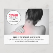 Elegant White Gray Photo Massage Therapist Flyer (Voorkant)