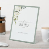 Elegant White Grey Green Advice to Bride Reclamebord Met Voetstuk (Insitu)