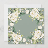 Elegant White Grey Green Waterverf Couples Shower Kaart (Achterkant)