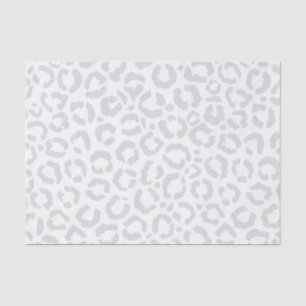 Elegant White Grey Leopard Cheetah Animal Print Tissuepapier