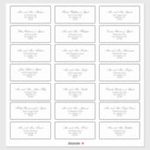 Elegant White Guest Adresetiketten Sticker (Vel)