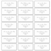 Elegant White Guest Adresetiketten Sticker (Voorkant)