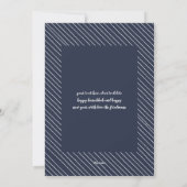 Elegant White Hand Lettered Happy Hanukkah Foto Feestdagenkaart (Achterkant)