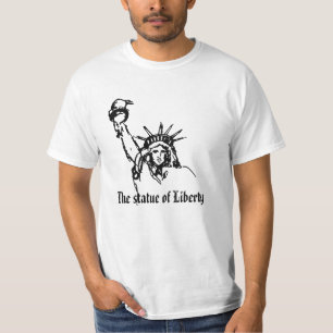 Elegant White Het beeld van de vrijheid T-shirt