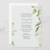 Elegant White Hydrangea Wedding Invitation Kaart (Voorkant / Achterkant)