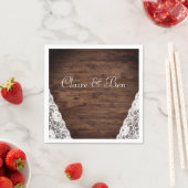 Elegant  White Lace Rustic Wedding Servetten (Insitu)