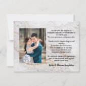 Elegant White Lace Wedding Foto: Dank je wel (Achterkant)