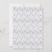 Elegant White Lace Wedding Invitation Kaart (Achterkant)