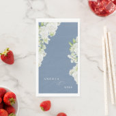 Elegant White Lilacs Periwinkle Custom Guest Servet (Insitu)