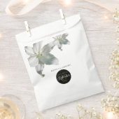 Elegant White Lilies Wedding Bedankzakje (Geknipt)