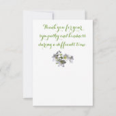 Elegant White Lily Flowers Sympathie Bedankkaart (Achterkant)