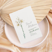 Elegant White Lily Wedding Invitation