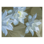 Elegant White Lotus Acryllic Artwork | Tafelkleed (Voorkant (Horizontaal))