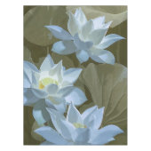 Elegant White Lotus Acryllic Artwork | Tafelkleed (Voorkant)