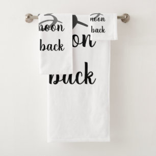 Elegant White Love je to moon and back Bad Handdoek