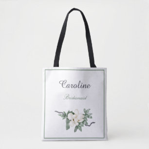 Elegant White Magnolia Blossom Bridesmaid Draagtas