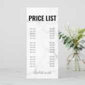 Elegant White Marble Business Brochure Menu (Staand voorkant)