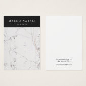 Elegant White Marble Ketting Display Kaart (Voorkant /achterkant)