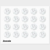 Elegant White Marble Kijk Ronde Sticker (Vel)