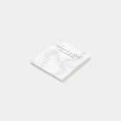 Elegant White Marble Wedding Advice and Wishes Post-it® Notes (Schuin)