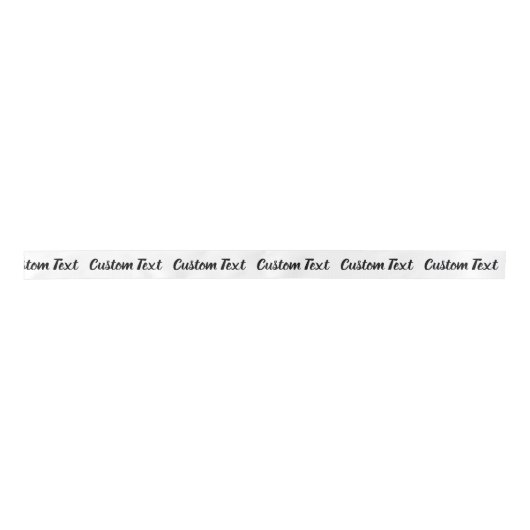 Elegant White met Black Script Text Sjabloon Lint (Voorkant)