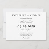 Elegant White Minimal Wedding Invitations (Dos)