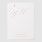 Elegant White Minimalist Script Photo Vellum Uitnodigingen (Voorkant)