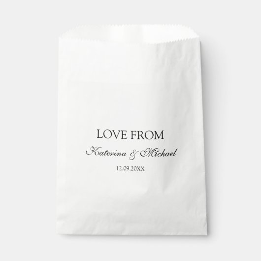 Elegant White Minimalist Weddenschap Gift Bedankzakje (Voorkant)