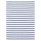 Elegant white & navy blue stripes minimalist chic tafelkleed (Voorkant)