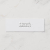 Elegant White op White Subtle Circle Pattern 2 Mini Visitekaartje (Achterkant)