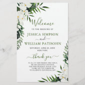 Elegant White Orchid Boho Wedding Ceremony Program (Voorkant)