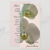 Elegant White Orchid Wedding Programma (Voorkant / Achterkant)
