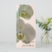 Elegant White Orchid Wedding Programma (Staand voorkant)