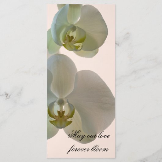 Elegant White Orchid Wedding Programma (Voorkant)