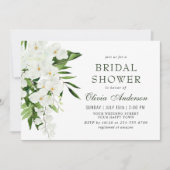Elegant White Orchids Bohemian BRIDAL SHOWER Kaart (Voorkant)