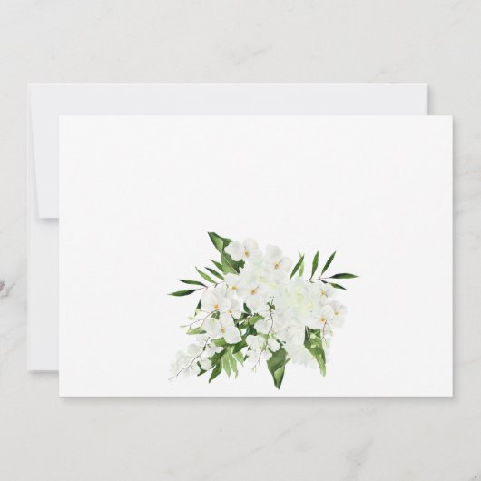 Elegant White Orchids Bohemian BRIDAL SHOWER Kaart (Achterkant)