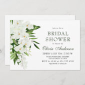 Elegant White Orchids Bohemian BRIDAL SHOWER Kaart (Voorkant / Achterkant)