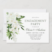 Elegant White Orchids Bohemian ENGAGTY Kaart (Voorkant)