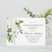 Elegant White Orchids Bohemian ENGAGTY Kaart (Staand voorkant)