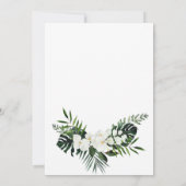 Elegant White Orchids Bohemian ENGAGTY Kaart (Achterkant)