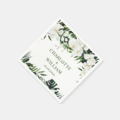 Elegant White Orchids Bohemian Floral Wedding Servet (Hoek)