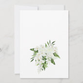 Elegant White Orchids Bohemian REHEARSAL DINNER Kaart (Achterkant)