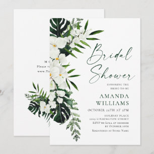 Elegant White Orchids Bohemian Vrijgezellenfeest Kaart