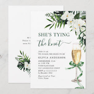 Elegant White Orchids Bohemian Vrijgezellenfeest Kaart