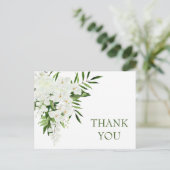 Elegant White Orchids Bohemian Weddenschap Bedankt Briefkaart (Staand voorkant)