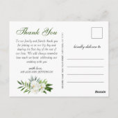 Elegant White Orchids Bohemian Weddenschap Bedankt Briefkaart (Achterkant)