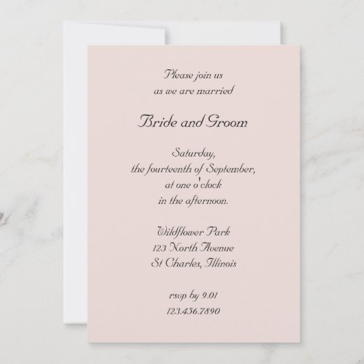 Elegant White Orchids over roze bruiloft Kaart (Achterkant)