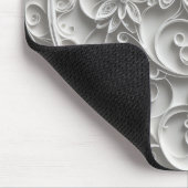 Elegant White Paper Quilling-ontwerp Muismat (Hoek)