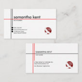 Elegant White Plain Business CEO Visitekaartje (Voorkant / Achterkant)